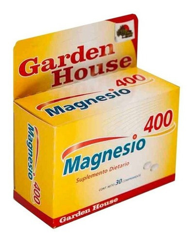 Garden House Magnesio 400 Calambres Huesos Artrosis 30 Comp