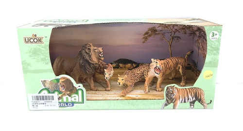 Playset Figuras Animal World Tigre-leon-guepardo (11131)