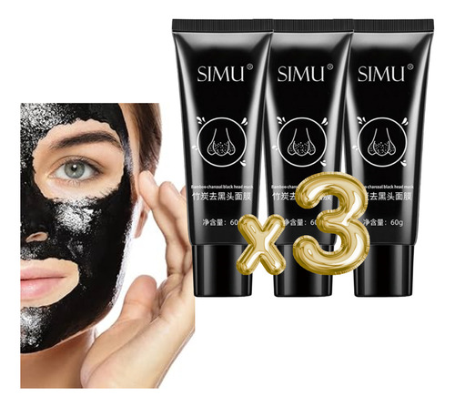 Cuidado Facial Set 3 Mascarilla Negra Elimina Puntos Negros Tipo De Piel Normal