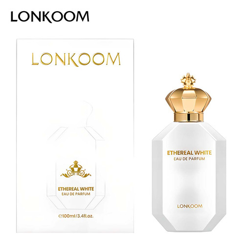 Perfume Gourmet para Mujer EDP de Larga Duración Frutas Tropicales Vainilla Dulce Aromas Seductores y Sexys Lonkoom Ethereal White Eau De Parfum