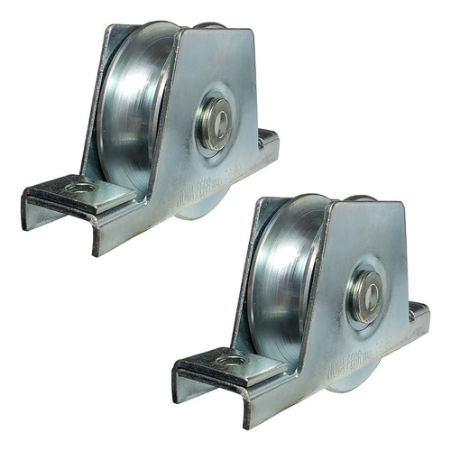 Rueda Portón Corredizo 8 Cm 330 Kg Canal U Con Soporte