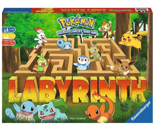 Juego De Mesa Pokémon Labyrinth Familiar 7 Años Fácil Apre