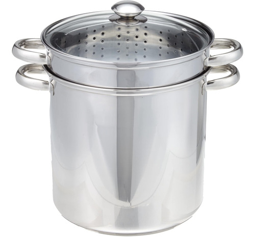 Vaporera Excelsteel 4pz Coladera 7l Cocinar Vapor