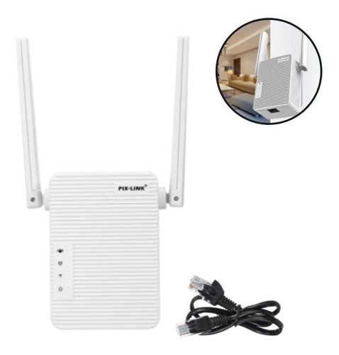 Repetidor Wifi 2 Antenas Amplificador Sinal 300mbp Pix-link