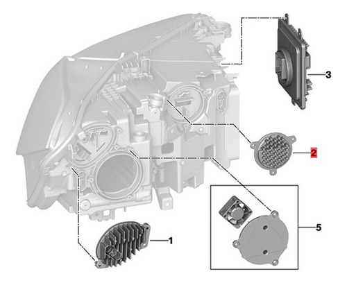 Módulo De Control Led De Faros Delanteros De 1 Par Para Bmw