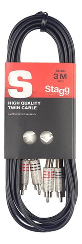 Cable Rca (2) A Rca (2) 3 Metros Stagg Stc3c Cu