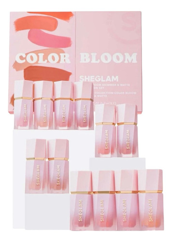 Set 12 Blush Rubor 8matte 4blush Shimmer Color Bloom Sheglam