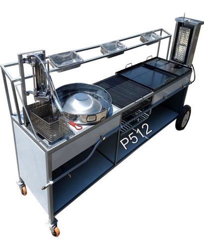 Carrito De Comida Pastor Asador Choricera Freidora P512