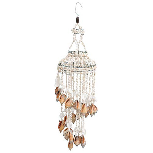 Natural Chula Shell Wind Chime Seashell Wind Bell Decor...