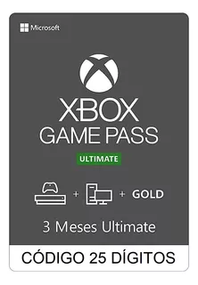 Xbox Live Gold + Game Pass Ultimate Código 3 Meses