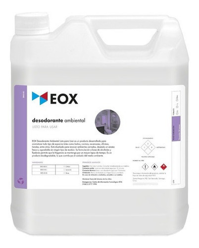 Desodorante Ambiental Listo Para Usar Aroma Brisa Eox 5 L