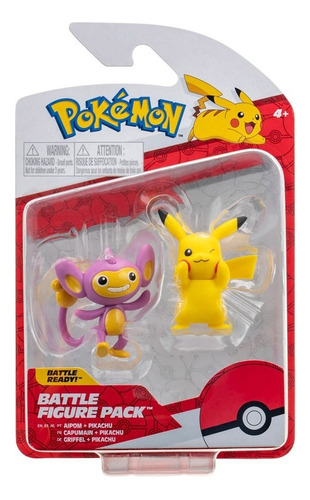 Pokemon Figuras De Batalha Pack Pikachu E Aipom Sunny 2779