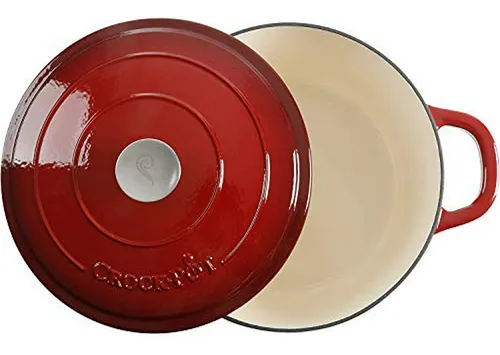 Olla Holandesa De Hierro Fundido Esmaltado, 7 Cuartos, Rojo