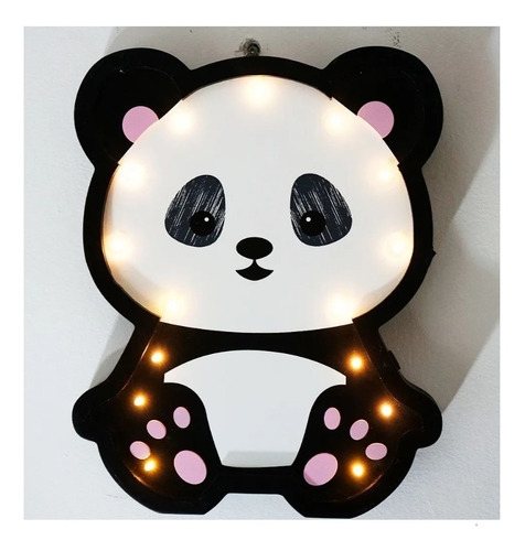 Luminoso Panda Bebe Madeira Led Promoção