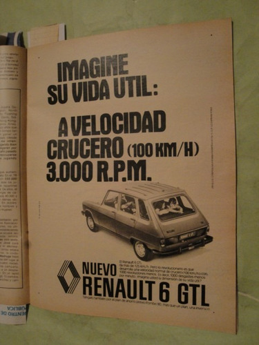 Publicidad Renault 6 Gtl Año 1979