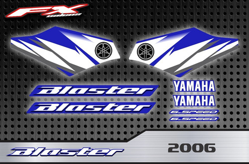 Calcos Simil Original Yamaha Blaster 2006 Fxcalcos