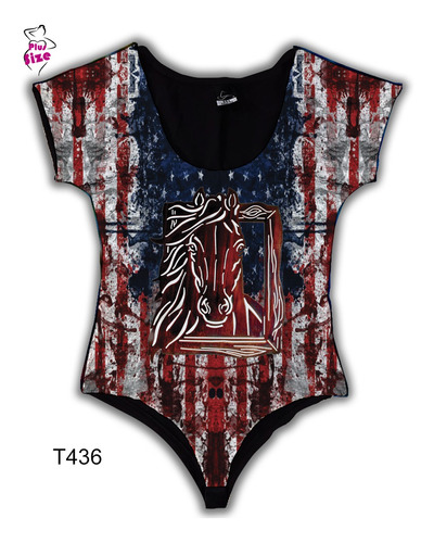 Imagem 1 de 2 de Body Feminino Linda Country Estados Unidos Promoção