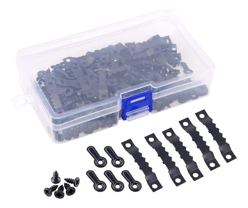 400pcs / Set Kit De Colgadores De Cuadros Negros De Metal