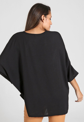 Imagen 3 de 4 de Maxi Blusa Remeron De Crepe Manga 3/4 Talle Grande Especial
