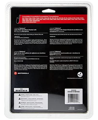 Motorola 1518 Auriculares De Vigilancia Con Ptt Mic, Ofvua