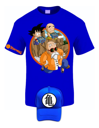 Camiseta Manga Corta Goku Rochi Dragon Ball Obsequio Gorra Z