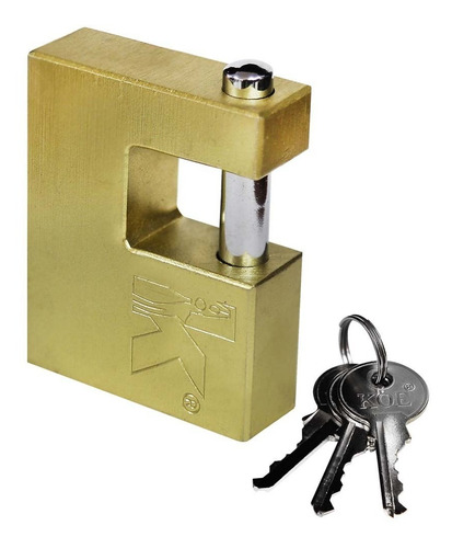 Fleximatic 8076 Candado De Hierro De 70mm Para Cortina Color Dorado