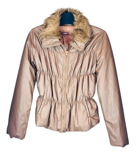 Campera Boutique De Cuero Con Cuello Térmico 