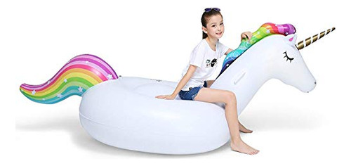 Jasonwell Gran Inflable Unicornio Flotador Flotador De La Pi