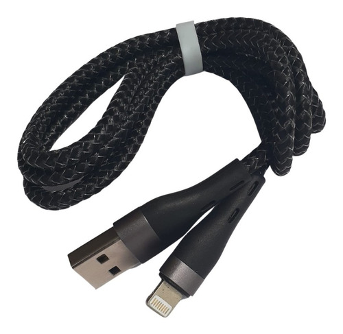 Carregador Veicular Celular Carro 2usb Turbo Cabo P/ iPhone Cor Preto