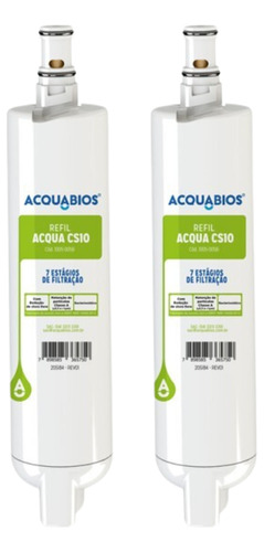 Kit 02 Refil Para Purificador Consul Acqua Cs10 Acquabios