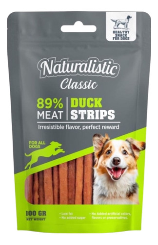 Naturalistic® Snacks Pato Strips 100grs Para Perros