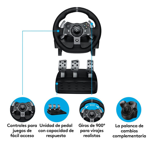 Imagen 6 de 7 de Logitech G920 Driving Force Volante De Carreras Pedales Xbox