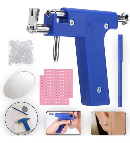 Pistola Perforadora,Pistola para Piercing de Oreja sin Dolor Profesional  Herramienta para Perforar el Orificio del Cuerpo Kit con los Pernos, para  Ear y Nariz Herramienta de Perforación : : Belleza