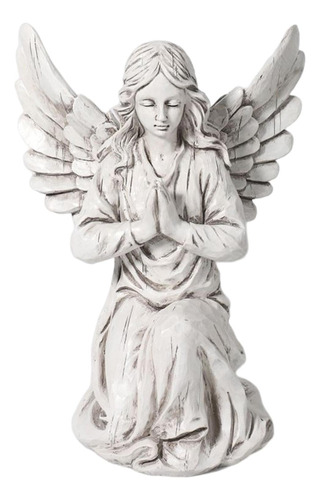 Aexpes Estátua De Anjo No Jardim Com Asas, Escultura Para
