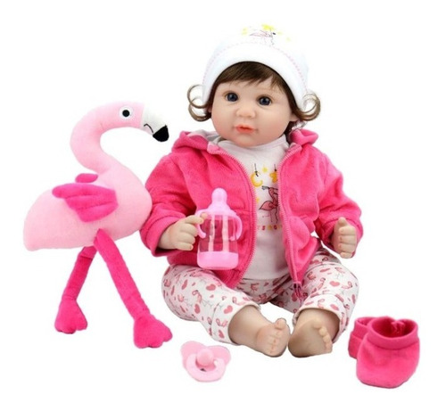 Imagen 4 de 6 de Bebe Muñeca Reborn Realista De Silicona Y Algodón 55cm