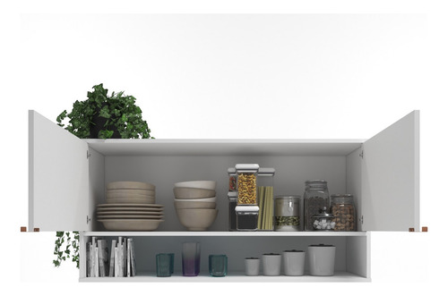 Armario organizador colgante multiusos para cocina, zapatero, color blanco con cobre