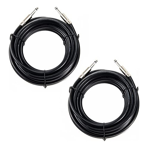 2 Cables De Altavoz Macho Profesionales De Calibre 12 De 1/4