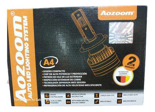 Luces Led Aozoom A4 H7,h11,9005,9006,880 Para Carro