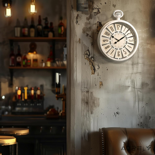 Reloj De Pared Redondo Vintage, Estilo Retro Antiguo, Funcio