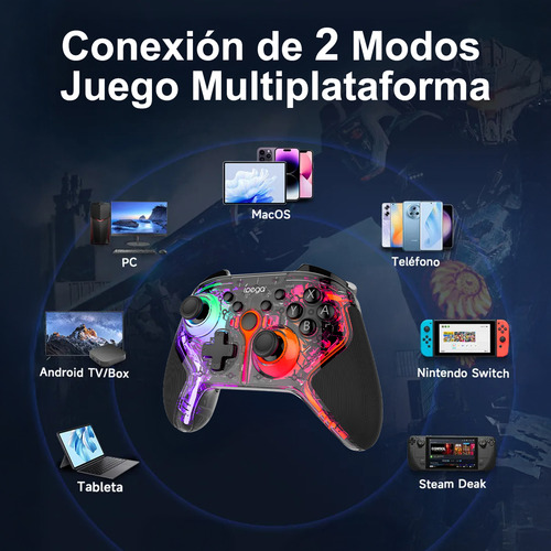 Ipega Controles Gamer Para Pc Inalambricos Gamepad Android Bluetooth Gamepad De Nintendo Switch Controles Joystick Cyber Rgb Pg-9666th