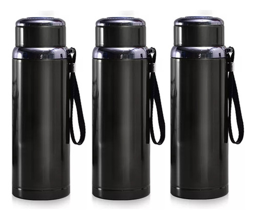 Termo De Acero Inoxidable Aislado Al Vacío 1000ml 3 Pack