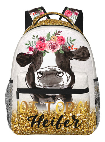 Furitou Bling Farmer - Mochila Con Diseno De Vaca Y Girasol,