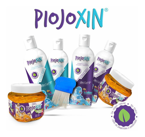 Kit Antipiojos Piojoxin 2 Shampoo 2 Solucion 2 Gel  1 Peine