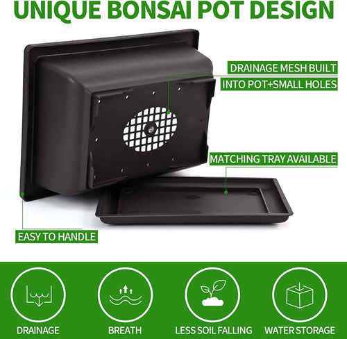 Kit Bonsái Artificial Interior Para Jardinería Casa (5 Pzas)