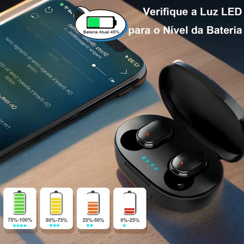 Fone De Ouvido Airdots Pro3 Budlight Bluetooth V5.1 Original Preto