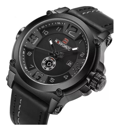 Relógio Masculino Naviforce Militar Esportivo Pulseira Couro