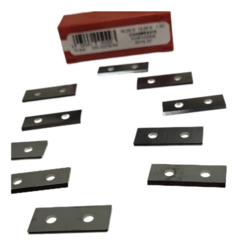 Imagen 5 de 8 de Juego 10 Insertos Para Cabezales Para Cepillar 30x12x 1.5mm