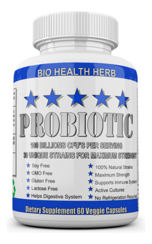 Probioticos 100 Billones Cfu 30 Cepas 60 Capsulas +potente!!