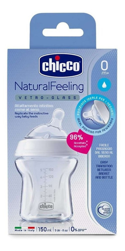 Mamadera Natural Feeling 0m+ 150ml Chicco Vidrio