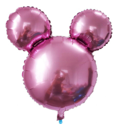Combo Globo Minnie Mouse Silueta Rosa 35cm Por 5 Unidades
